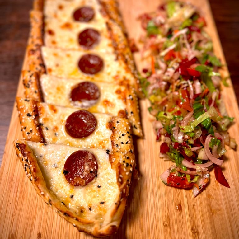 Savory Turkish Sausage Pide Pie
